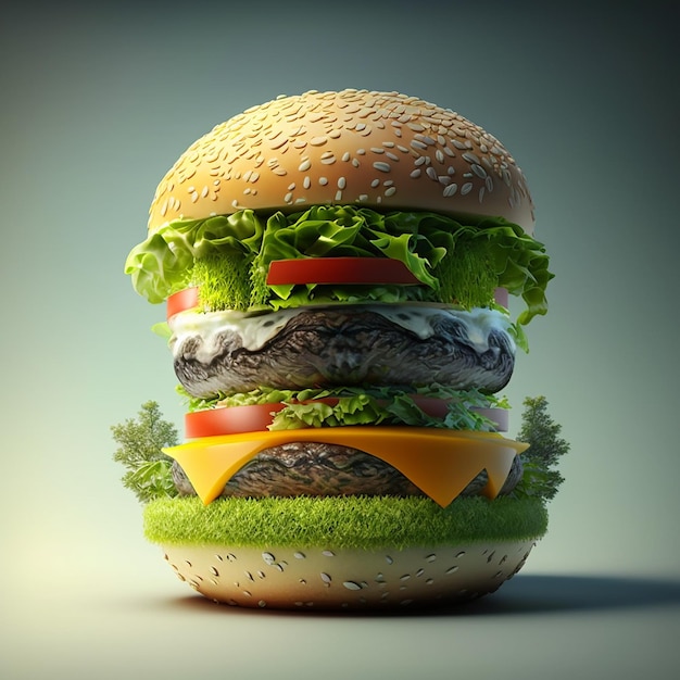 Bargar fast food image ai generated