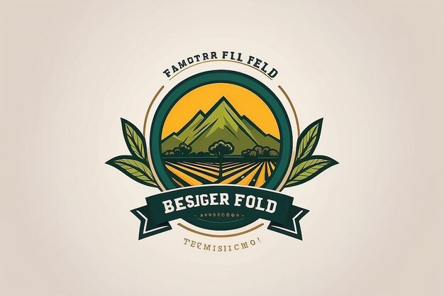 Photo barger field food business logo design with vector templete