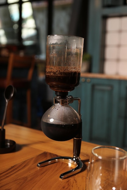 barista brewing coffee in the coffee room