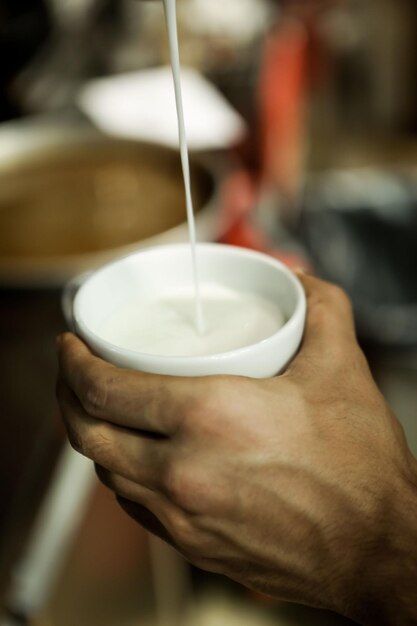 barista brewing coffee in the coffee room