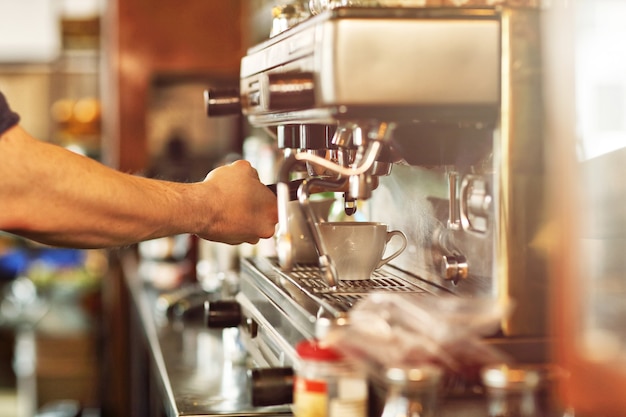 Barista Cafe Maken Koffie Voorbereiding Serviceconcept