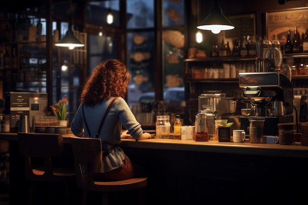 A barista crafting espresso in a charming coffee s 00004 01