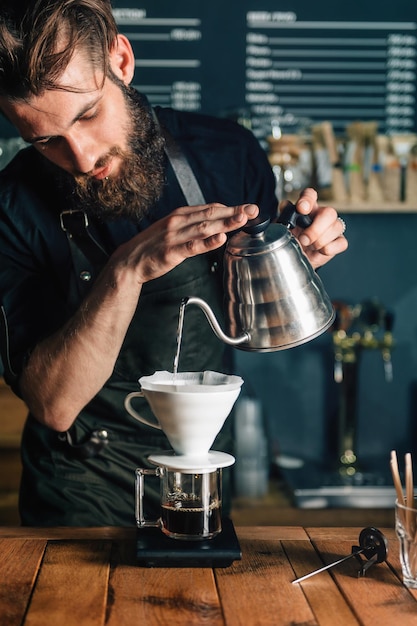 Barista Making Drip Coffee