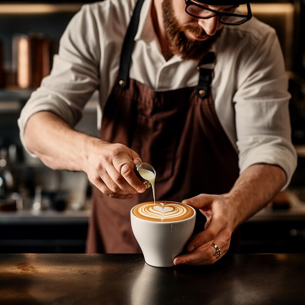 Photo barista making