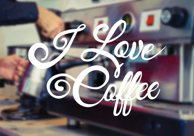 Photo barista steaming milk at the coffee machine