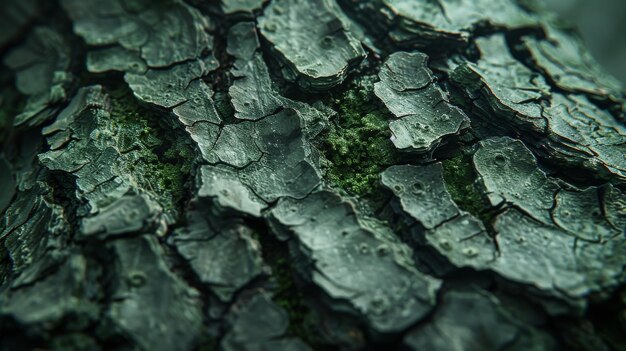 Photo bark on a tree moss on the bark the texture of tree bark