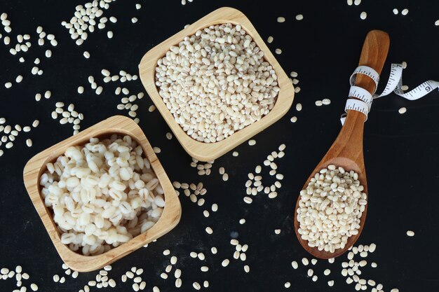 Barley cooked with seeds