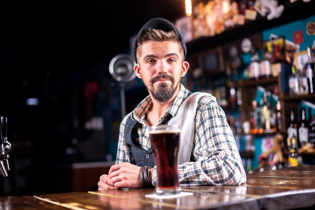 Barman formulates a cocktail at the porterhouse