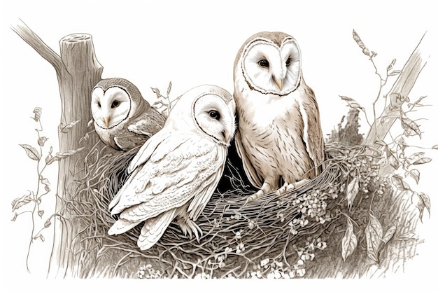 Barn owl nestlings are adorable