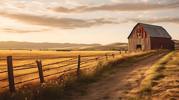 A barn with a sign on the front of it that says quot the word quot on the side