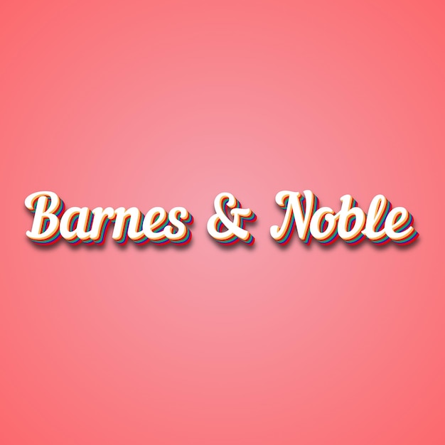 Barnes Noble Text Effect Photo Image Cool