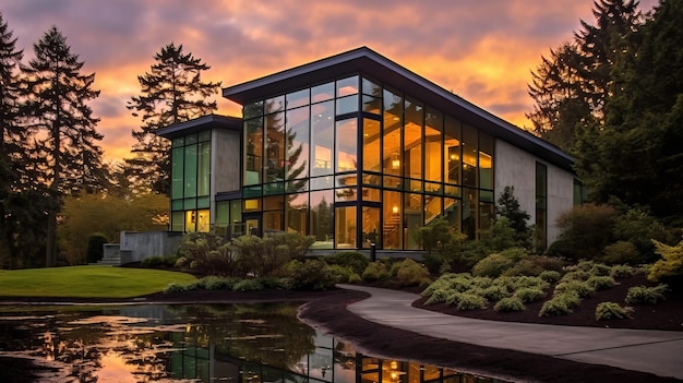 Baroque Architecture Inspires Modernist Home Exterior In Pacific