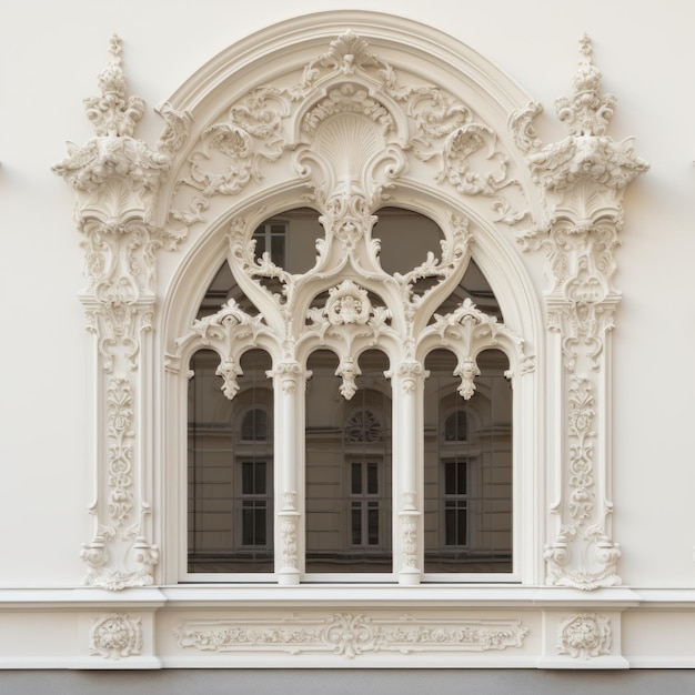 バロック様式の建築白い建物の装飾されたジョージア様式の窓