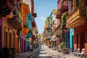 Photo baroque cathedral in cartagena colombia generative ia