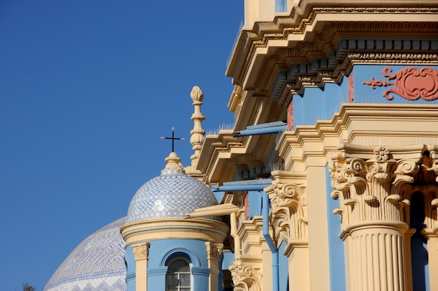 Dettaglio della chiesa barocca di la viña di salta, argentina