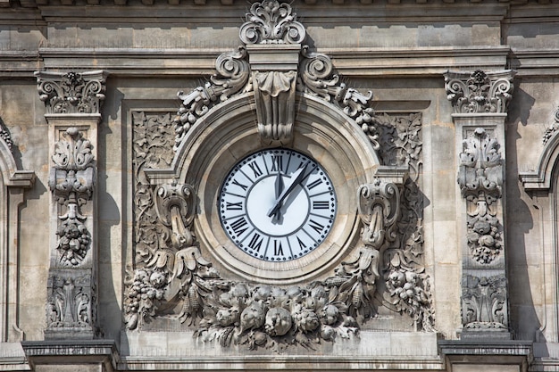 Baroque clock closeup