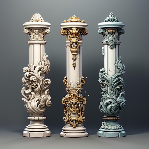 Foto baroque columns spel assets