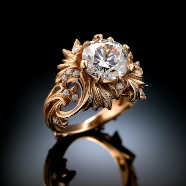 Baroque diamond ring