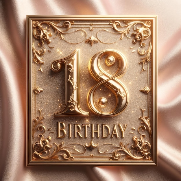 Baroque Golden 18th Birthday Elegance (Gouden 18e verjaardag elegantie)