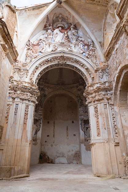 Baroque Portal in Monasterio de Piedras Ruins