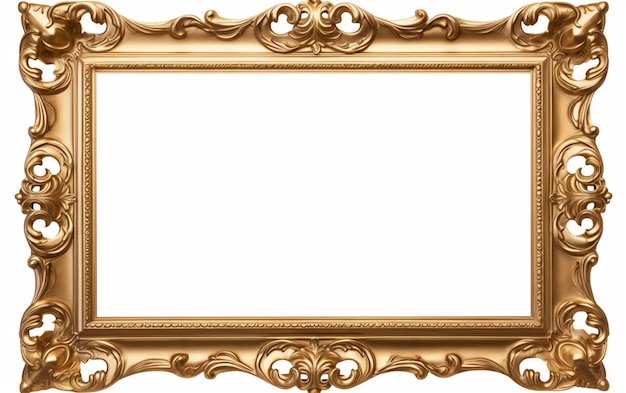 Baroque style golden picture frame