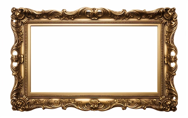 Photo baroque style golden picture frame
