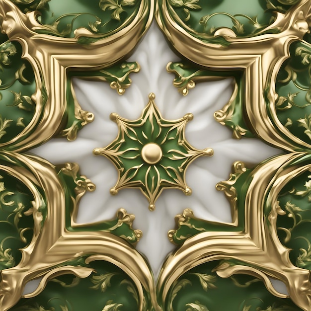 Barque Golden and green ceiling panel