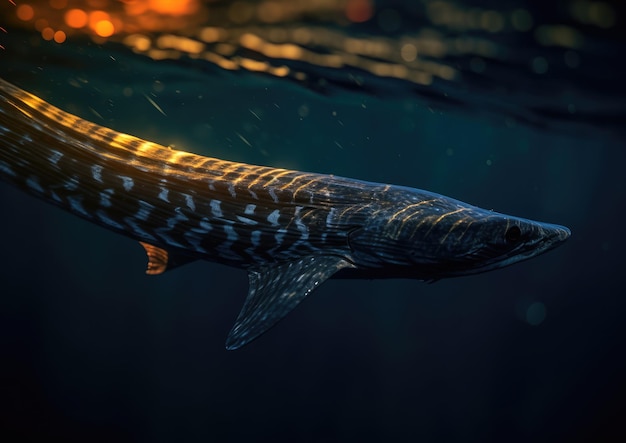 Foto barracuda een grote roofzuchtige straalvinnige vis