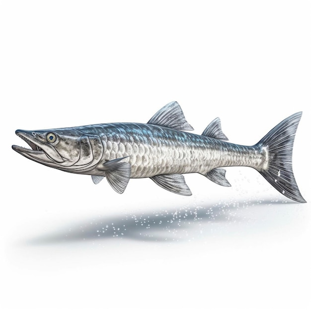 Barracuda isolated on white background Generative AI