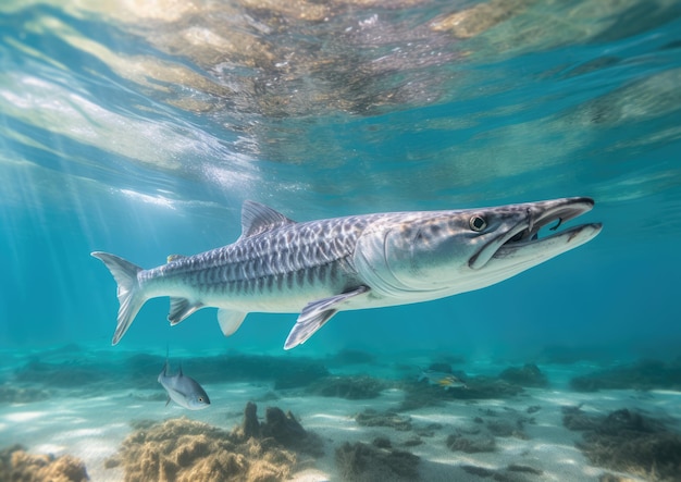 Barracuda a large predatory rayfinned fish