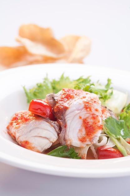 barramundi spicy salad