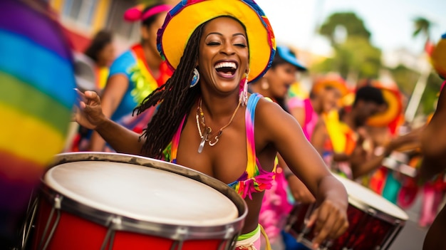 Barranquilla Carnival Drum Circle vang de ritmische energie van een drumcirkel