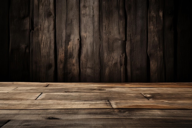 Barrel background and worn wooden table