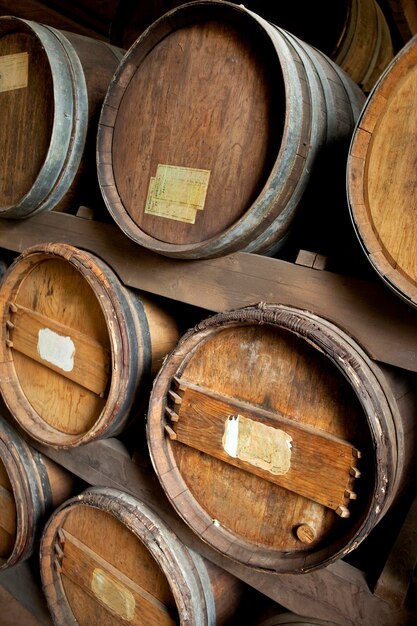 Barrels in a cellar