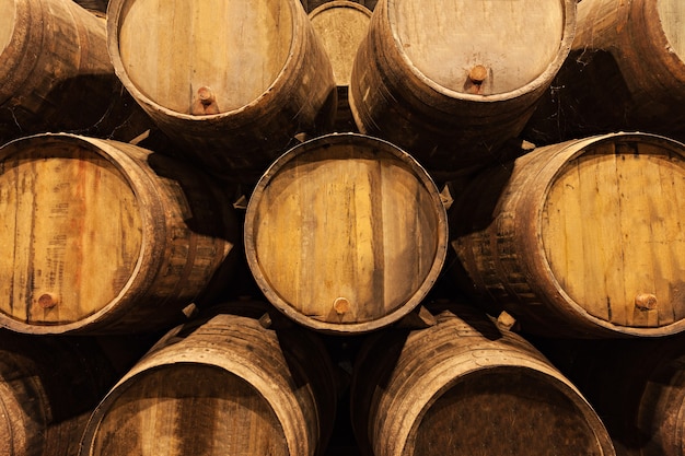 Barrels in the wine cellar, Porto, Portugal