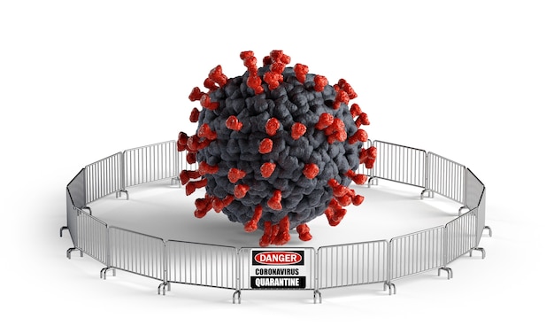 Barrier Corona Virus isolated