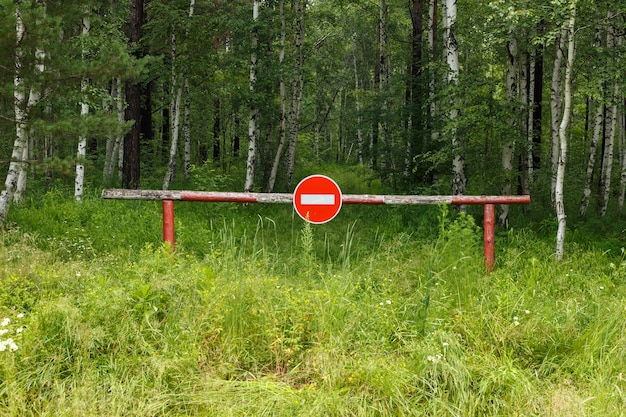 Barrière in het bos