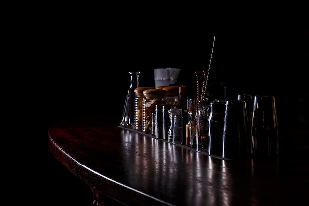 Bartender tools on bar