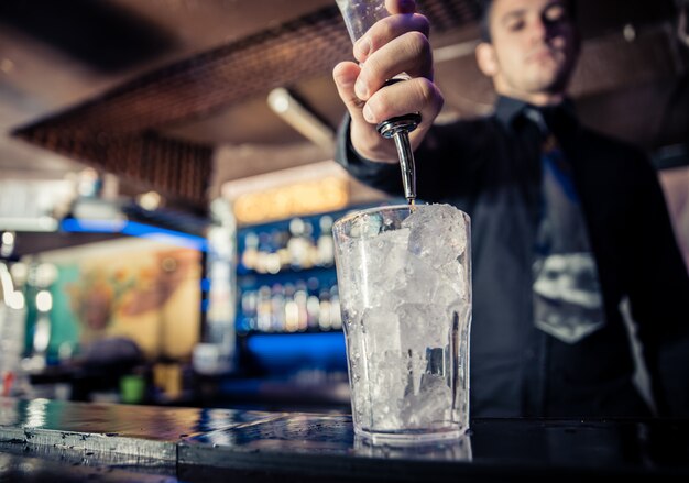 Bartender at work