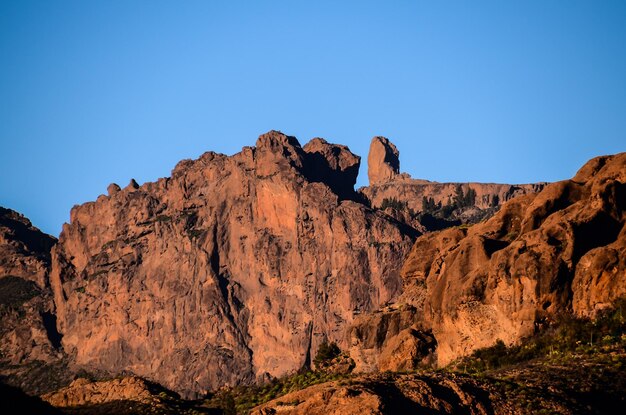 Basaltformatie vulkanisch gesteente op Gran Canaria