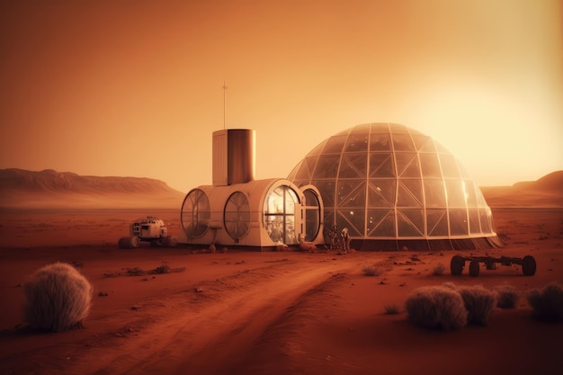 База на планете Марс Генеративный ИИ