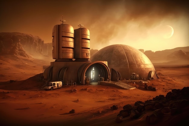 A base on planet mars