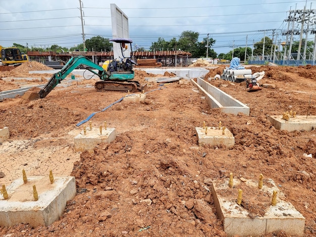 Base plate connection of 115kV electrical equipment and transformer foundation in a switchyard