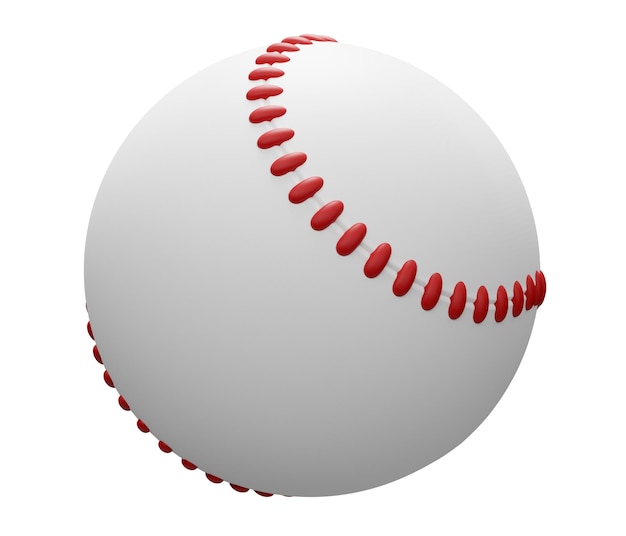 Baseball ball 3d render 3d render cartoon minimal icon illustration