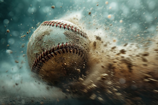 Photo baseball ball the quintessential sphere of americas pastime embodying the excitement competition and timeless joy of the game from pitches and hits to catches and home runs on the diamond