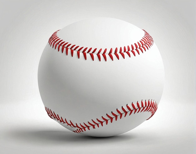 a baseball ball with red stitches on it