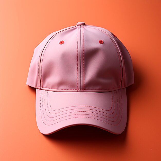 Baseball cap pastel background advertising template ai generated image