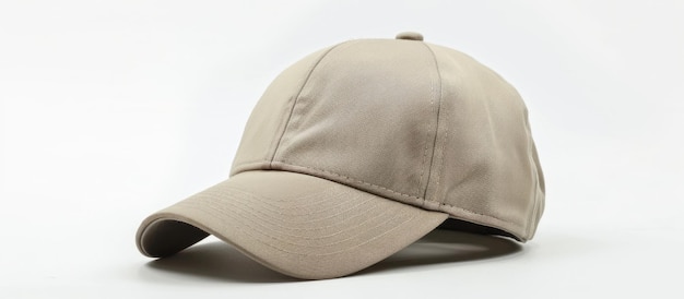 Baseball cap without any design on a plain white background