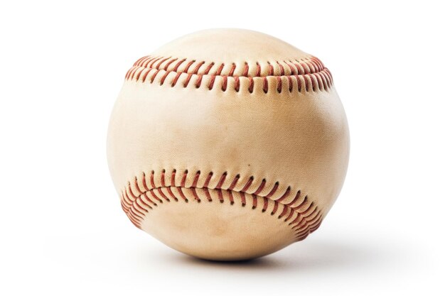 Foto baseball geïsoleerd op witte achtergrond met clipping path kleurfoto met niemand in het zicht