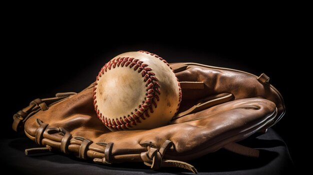 Baseball Glove and Ball